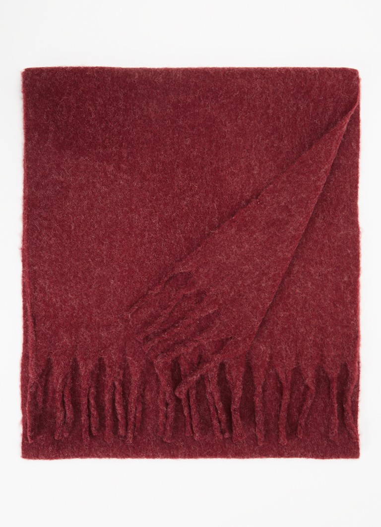 American Vintage Dames Zinaco sjaal in wolblend 180 x 50 cm in de kleur Bordeauxrood, maat: OS