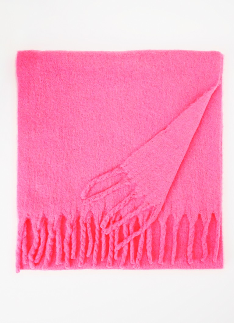 American Vintage Dames Zinaco sjaal in wolblend 180 x 50 cm in de kleur Fuchsia, maat: OS