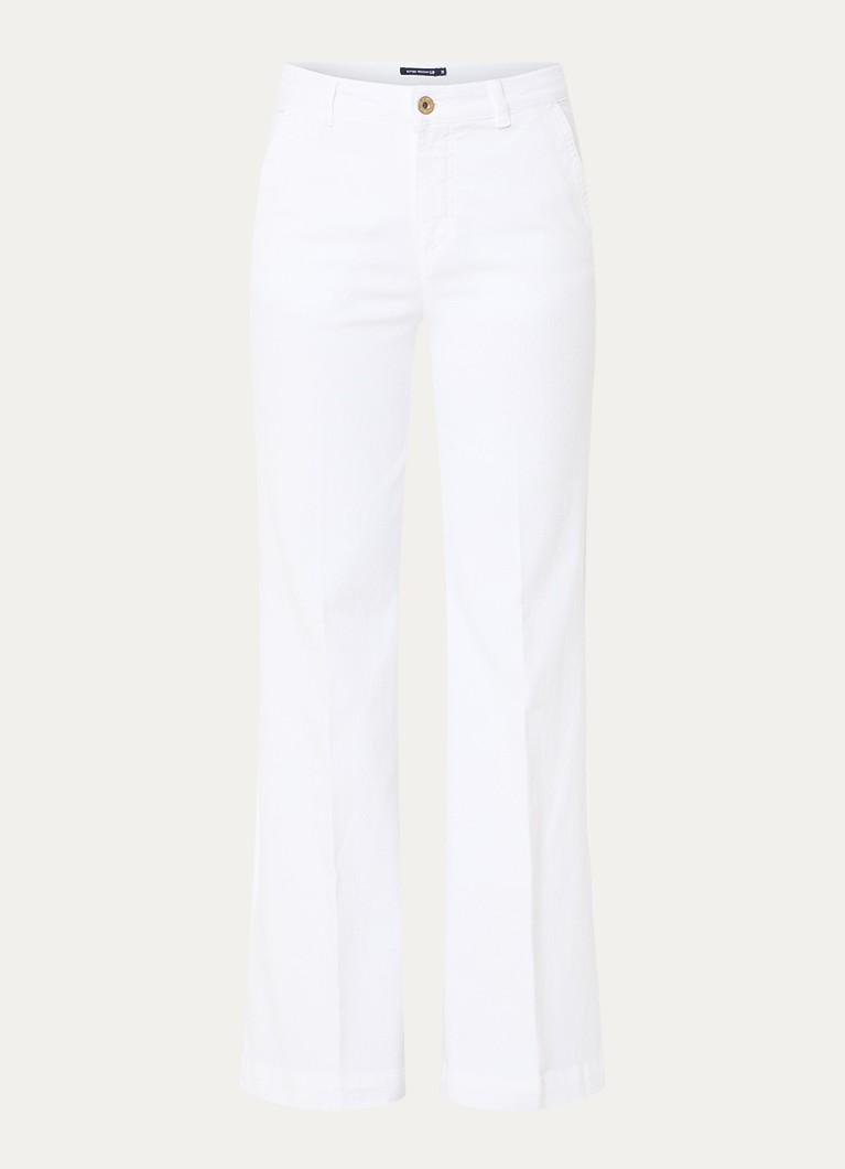 River Woods Dames High waist flared jeans met gekleurde wassing in de kleur Wit
