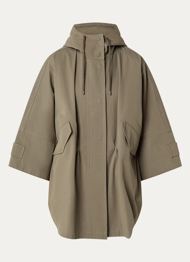 River Woods Dames Oversized parka met capuchon in de kleur Mosgroen