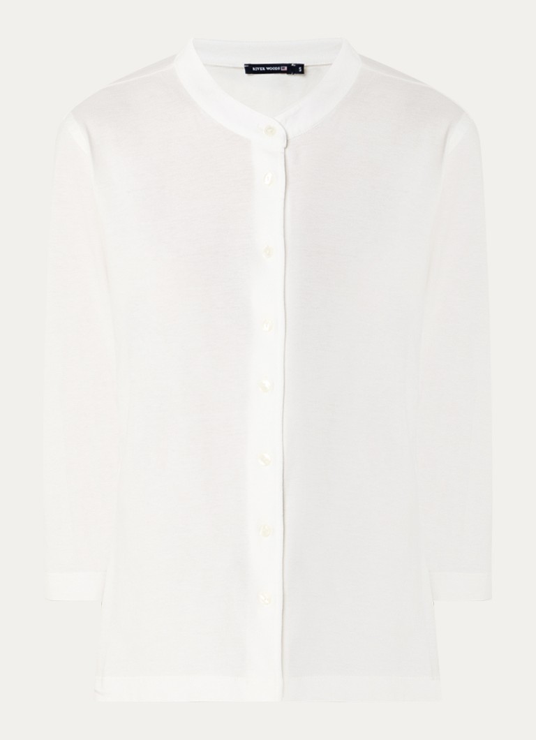 River Woods Dames Blouse met ronde hals in de kleur Wit