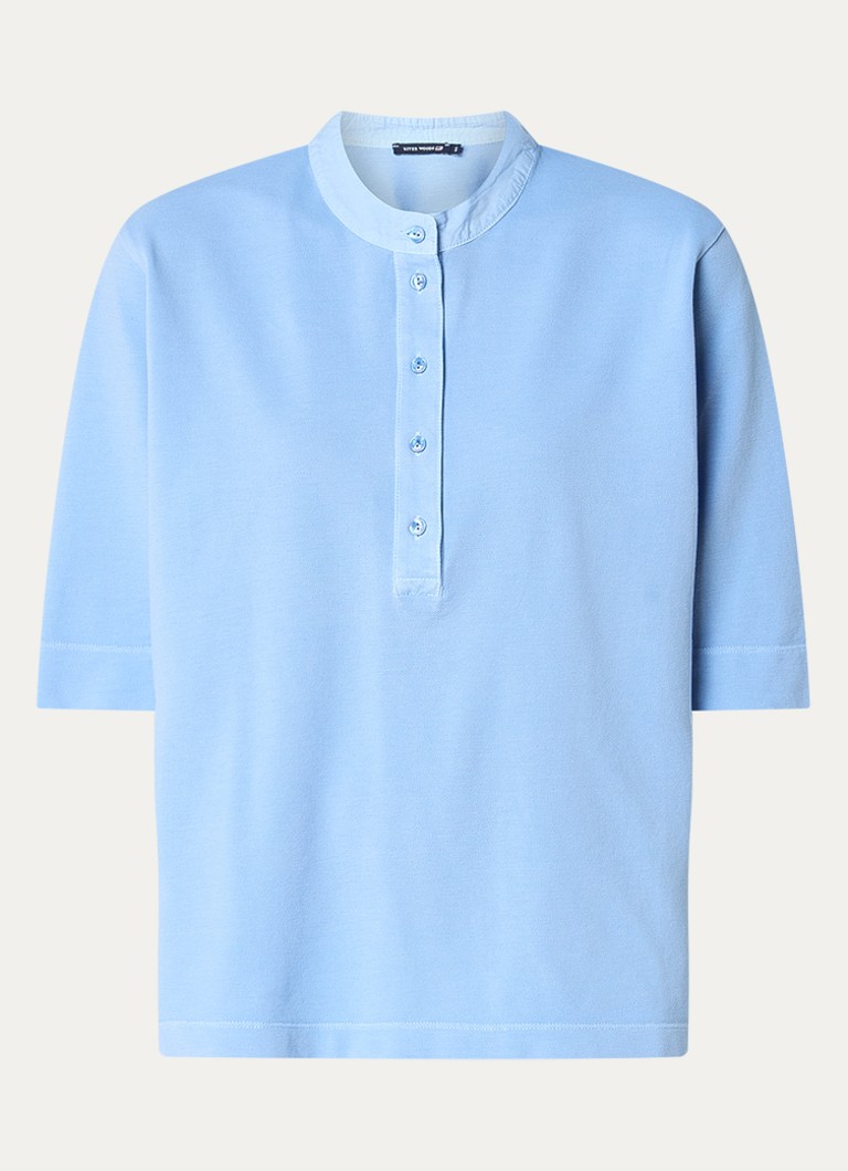 River Woods Dames Pique tuniek met ronde hals in de kleur Blauwgrijs