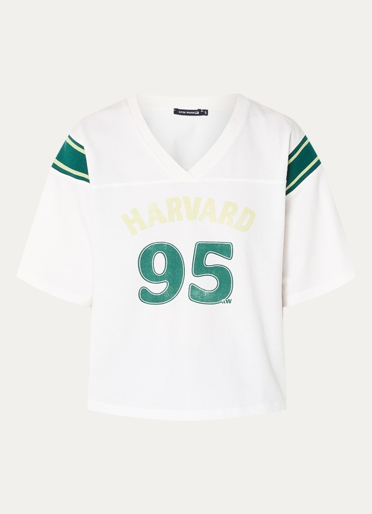River Woods Dames T-shirt met print in de kleur Donkergroen