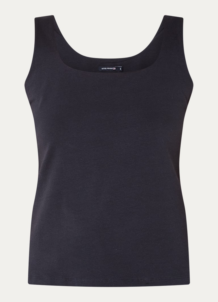 River Woods Dames Tanktop met ronde hals in de kleur Donkerblauw