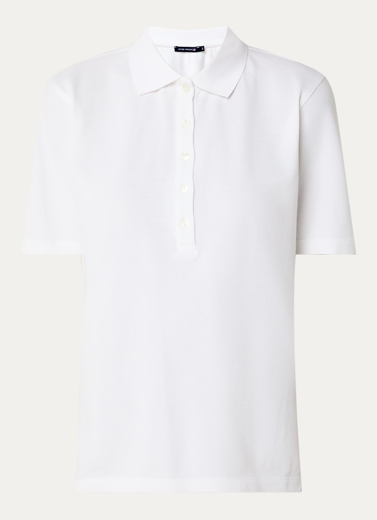 River Woods Dames Polo van piqué katoen in de kleur Wit