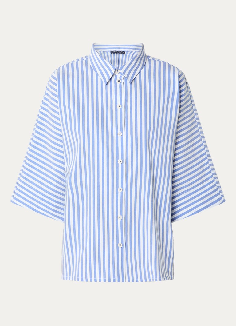 River Woods Dames Blouse met streepprint in de kleur Blauw