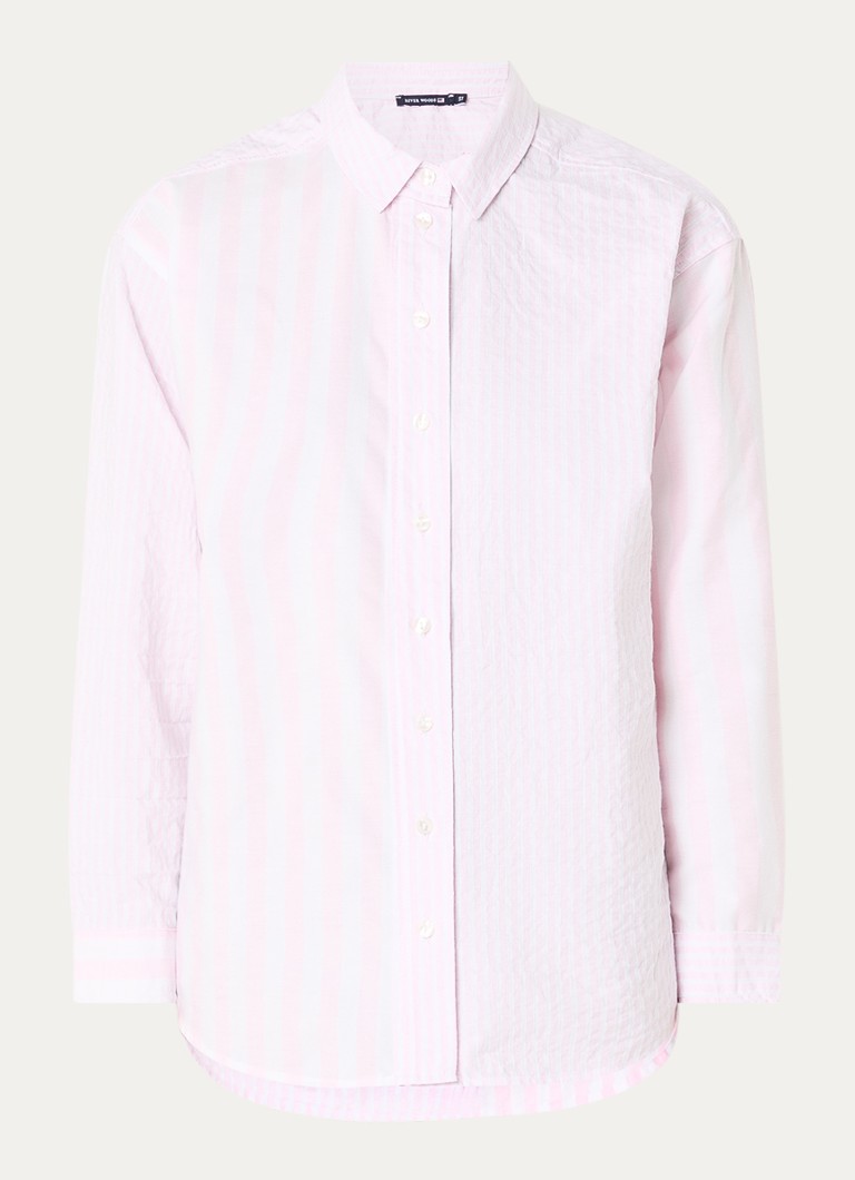 River Woods Dames Blouse met streepprint in de kleur Lichtroze