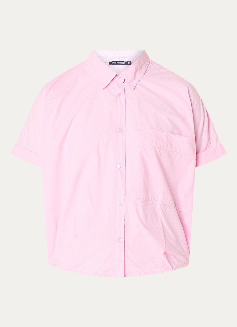 River Woods Dames Blouse met borstzak in de kleur Roze