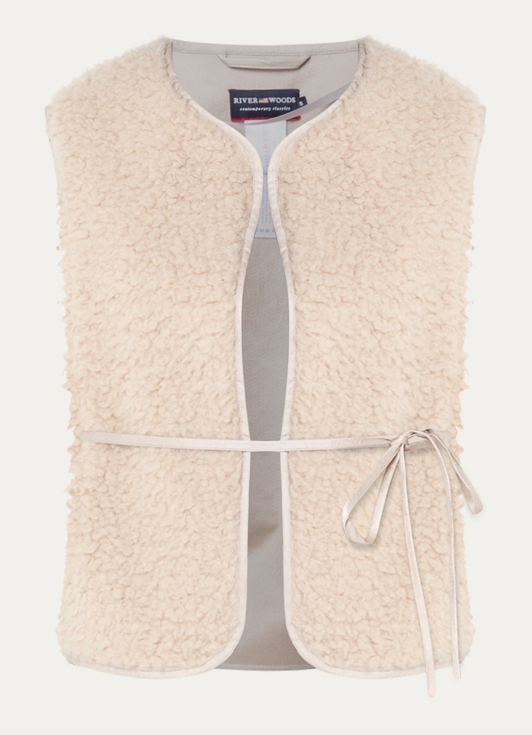 River Woods Dames Vest van teddy in de kleur Beige