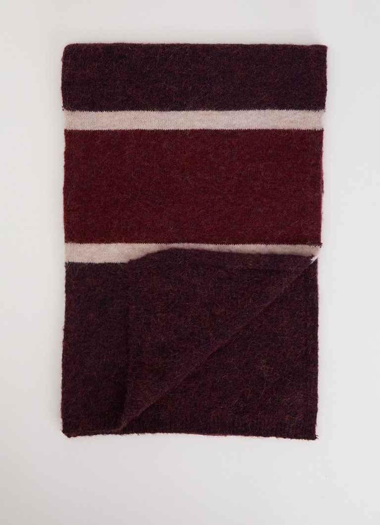 River Woods Dames Sjaal in alpaca wolblend 190 x 30 cm in de kleur Bordeauxrood