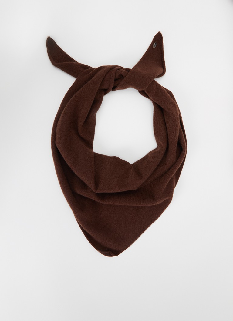 River Woods Dames Sjaal van merino wol 140 x 55 cm in de kleur Chocoladebruin