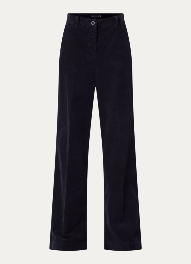 River Woods Dames High waist flared fit pantalon met stretch in de kleur Blauw