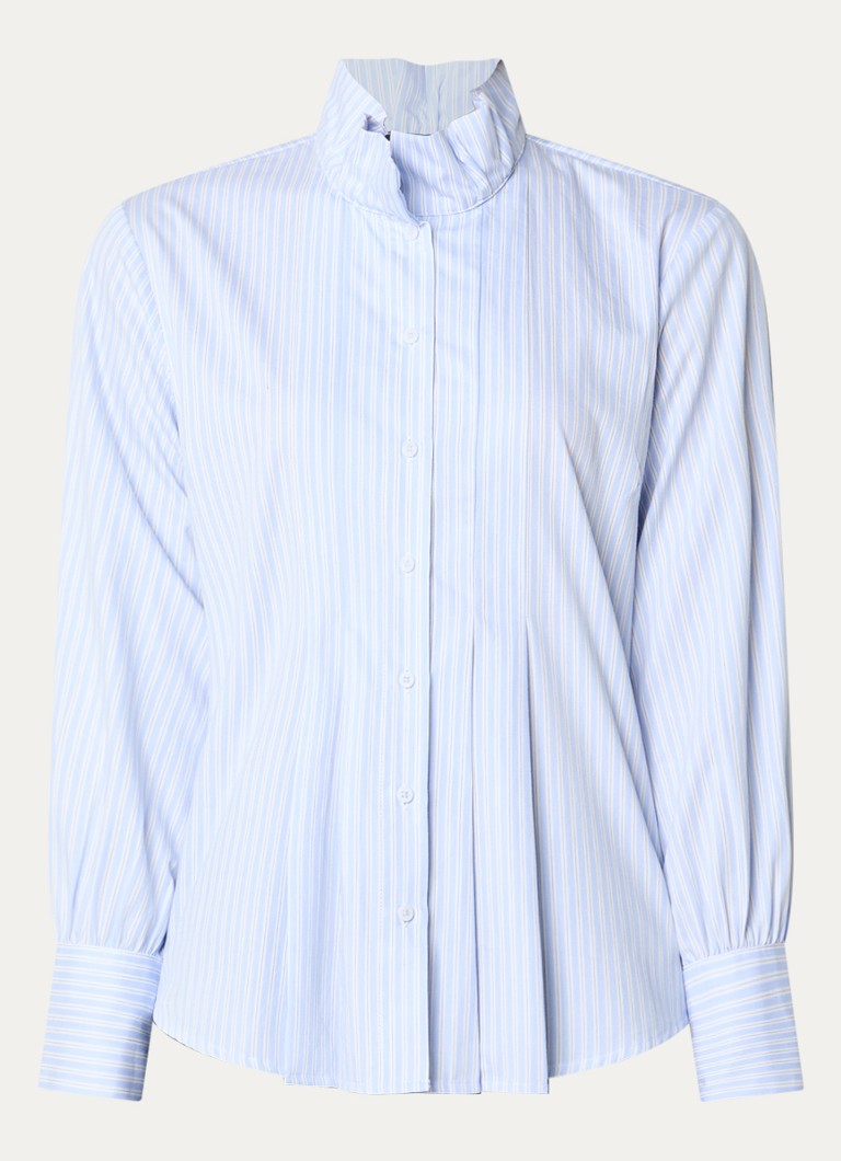 River Woods Dames Blouse met streepprint in de kleur Blauwgrijs