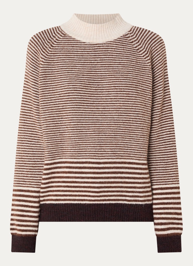 River Woods Dames Fijngebreid vest in wolblend in de kleur Bruin