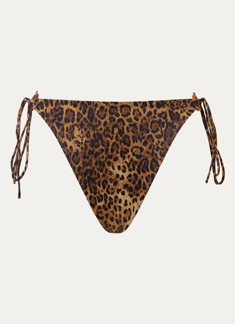 Aya Label Dames The Athena bikinislip met print in de kleur Camel, maat: S