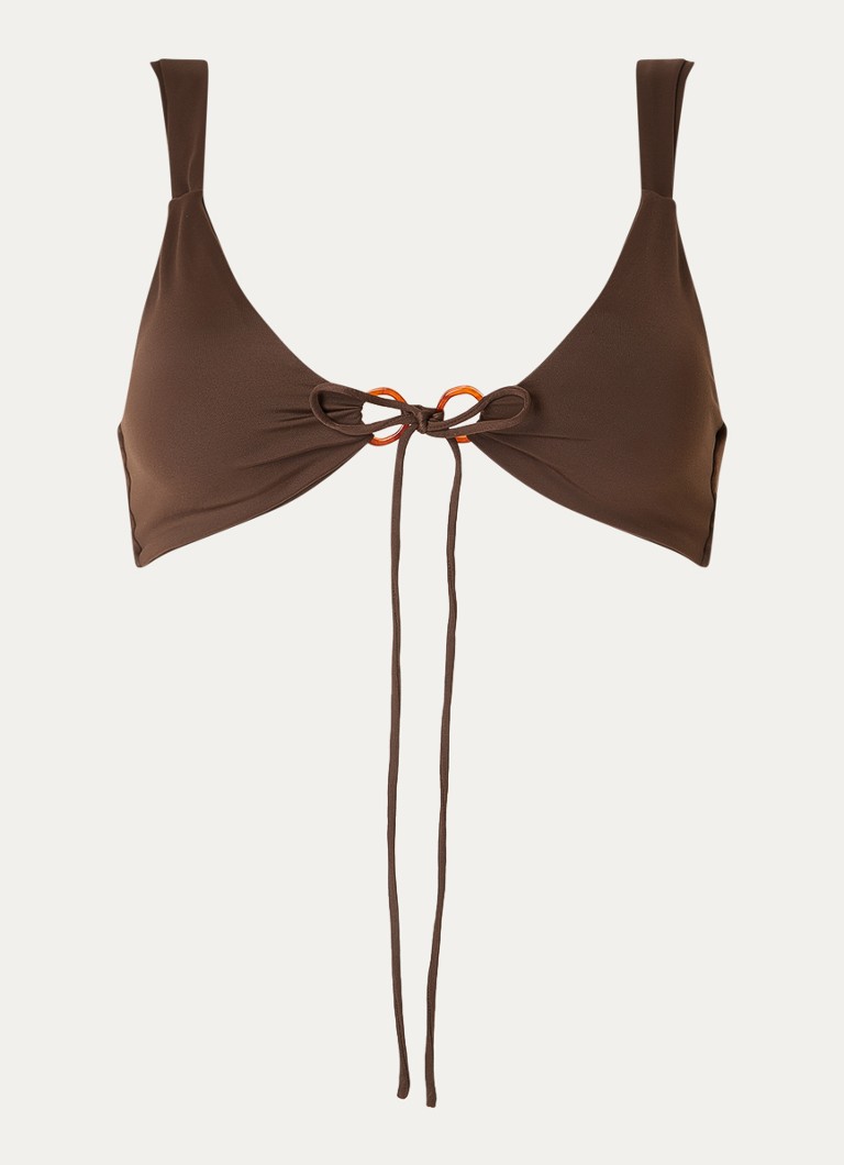 Aya Label Dames The Athena bikinitop met uitneembare vulling in de kleur Donkerbruin, maat: S