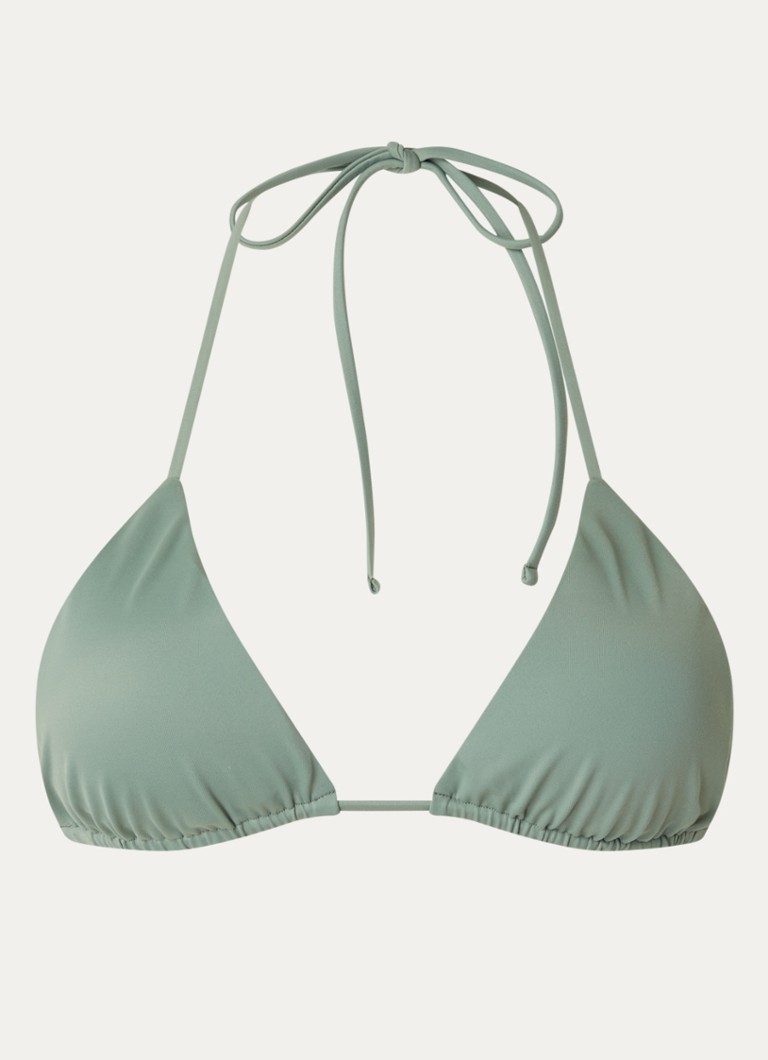 Aya Label Dames The Iris triangel bikinitop met uitneembare vulling in de kleur Olijfgroen, maat: M