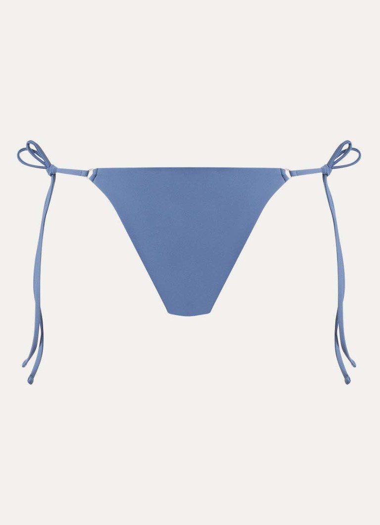Aya Label Dames The Melia brazilian bikinislip met plooidetail in de kleur Lichtblauw, maat: L