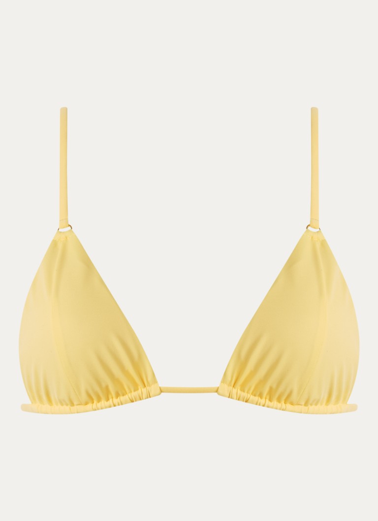 Aya Label Dames The Melia triangel bikinitop met uitneembare vulling in de kleur Lichtgeel, maat: S