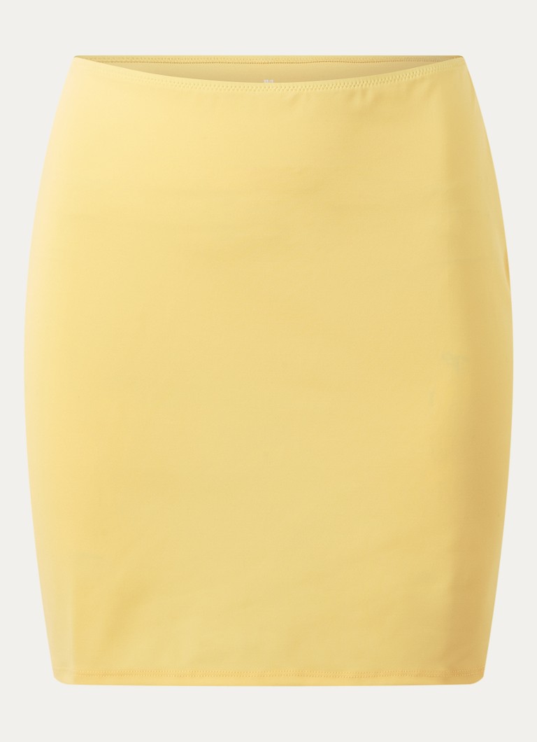 Aya Label Dames Mini strandrok in de kleur Lichtgeel, maat: XS/S