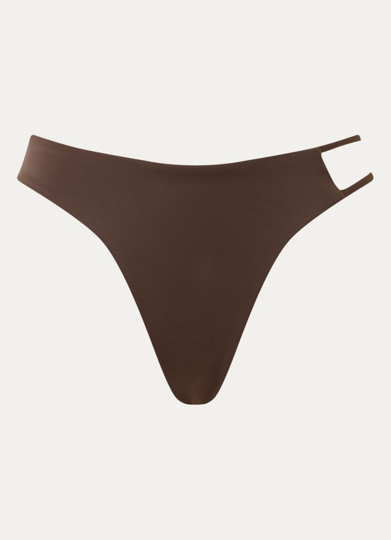 Aya Label Dames The Rhea tanga bikinislip in de kleur Bruin, maat: S