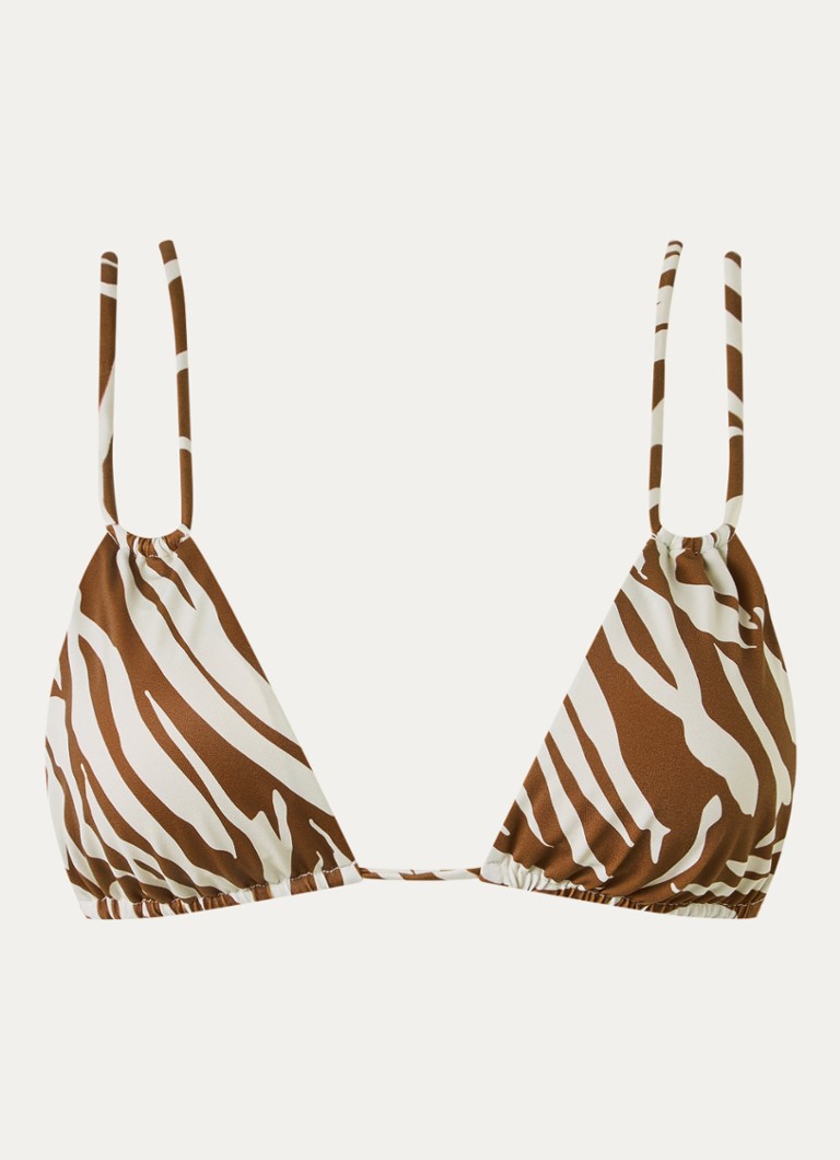 Aya Label Dames The Rhea triangel bikinitop met uitneembare vulling in de kleur Oranjebruin, maat: L