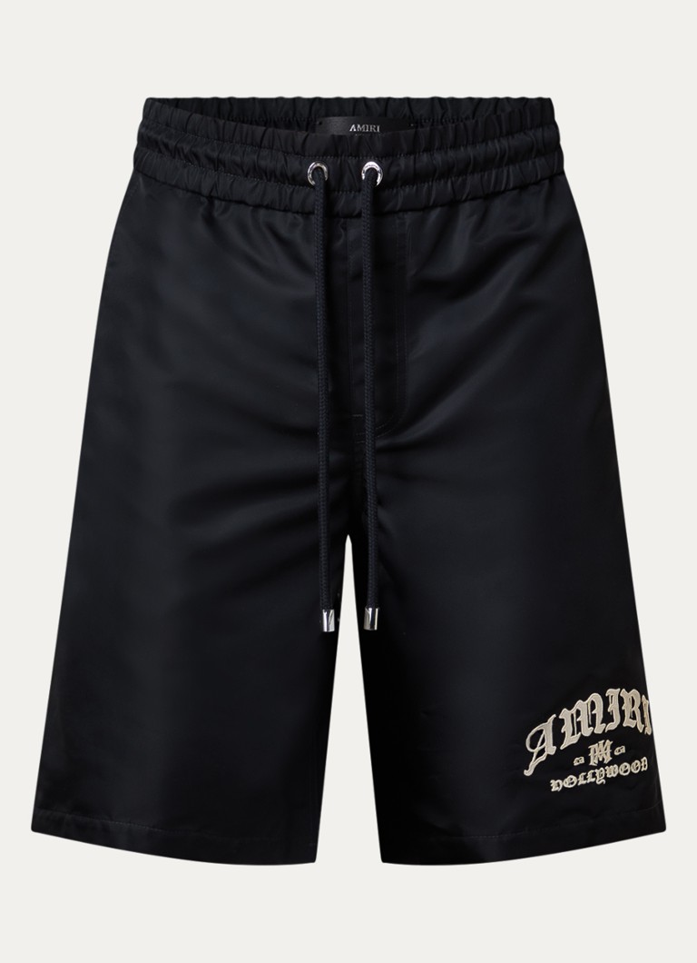 AMIRI Heren Straight fit korte broek met logoprint in de kleur Zwart, maat: L