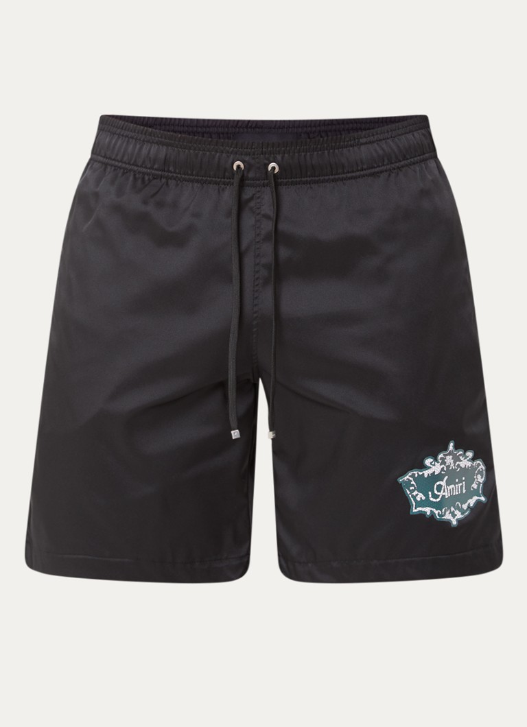 AMIRI Heren Chateau zwemshorts met logo in de kleur Zwart, maat: S