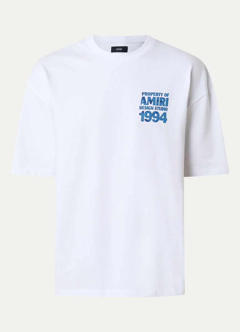 AMIRI Heren 1994 T-shirt met logo- en backprint in de kleur Wit, maat: M