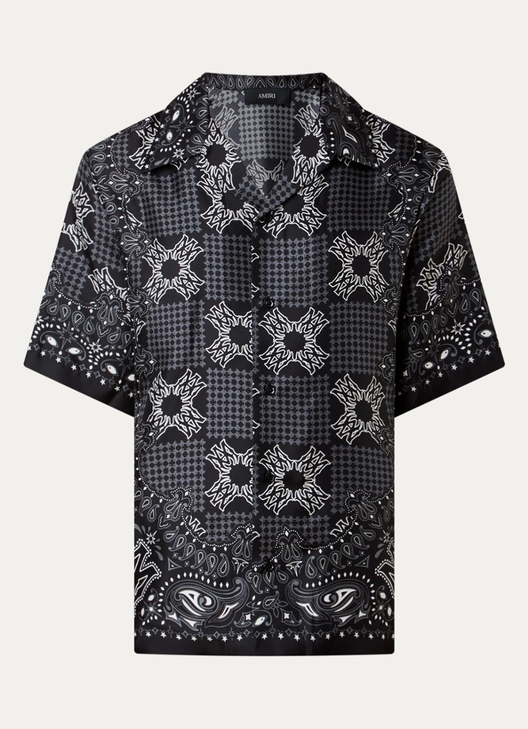 AMIRI Heren Check regular fit overhemd met print in de kleur Zwart, maat: L
