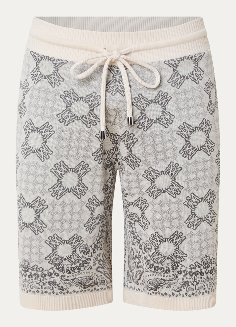 AMIRI Heren Loose fit korte broek met logoborduring in de kleur Beige, maat: M