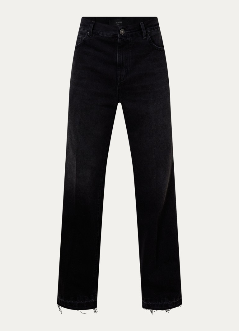 AMIRI Heren Straight leg jeans met verwassen afwerking in de kleur Zwart, maat: 31