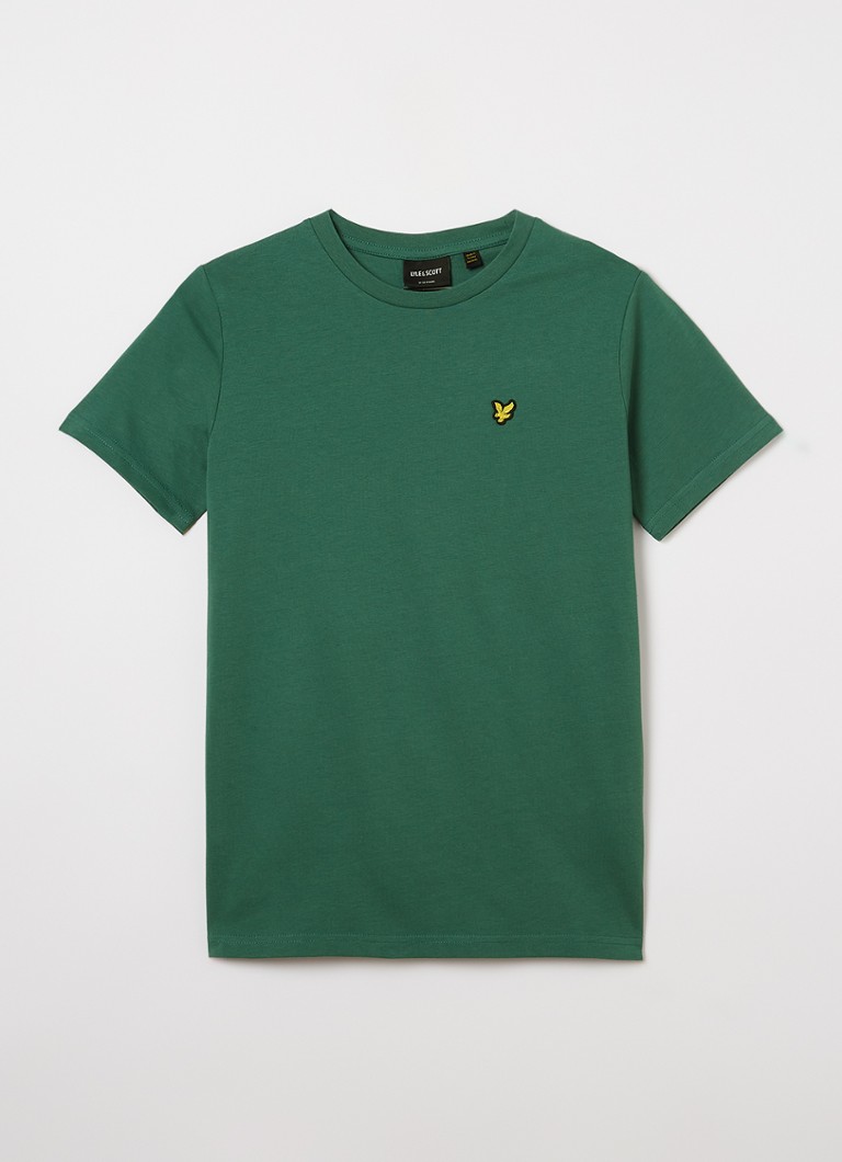 Lyle & Scott Jongens T-shirt met logoborduring in de kleur Zeegroen, maat: 14-15J=164