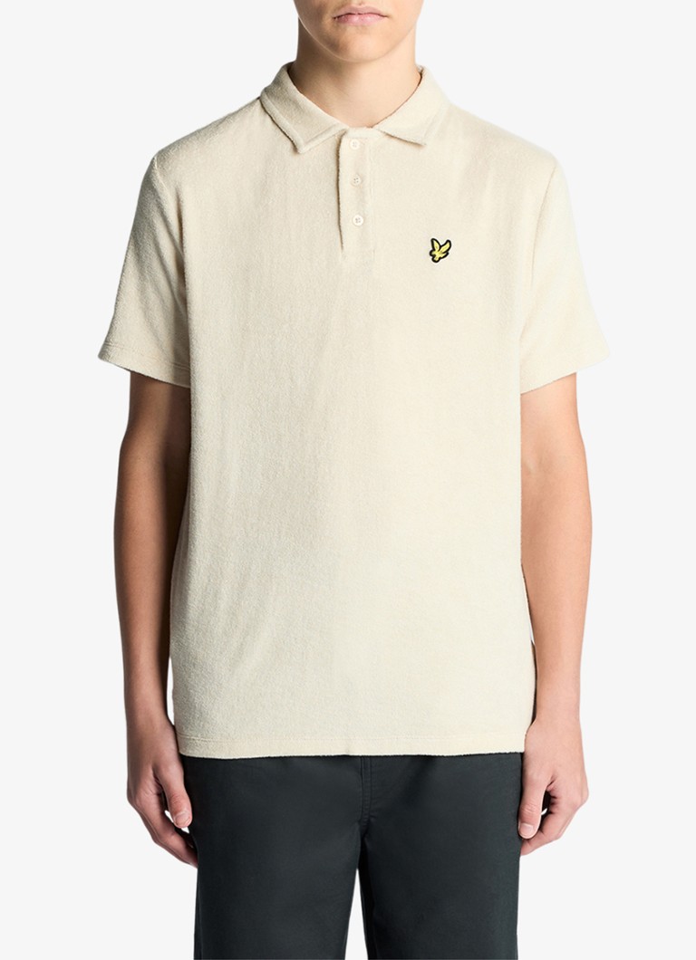 Lyle & Scott Jongens Polo van badstof in de kleur Beige, maat: 15/16