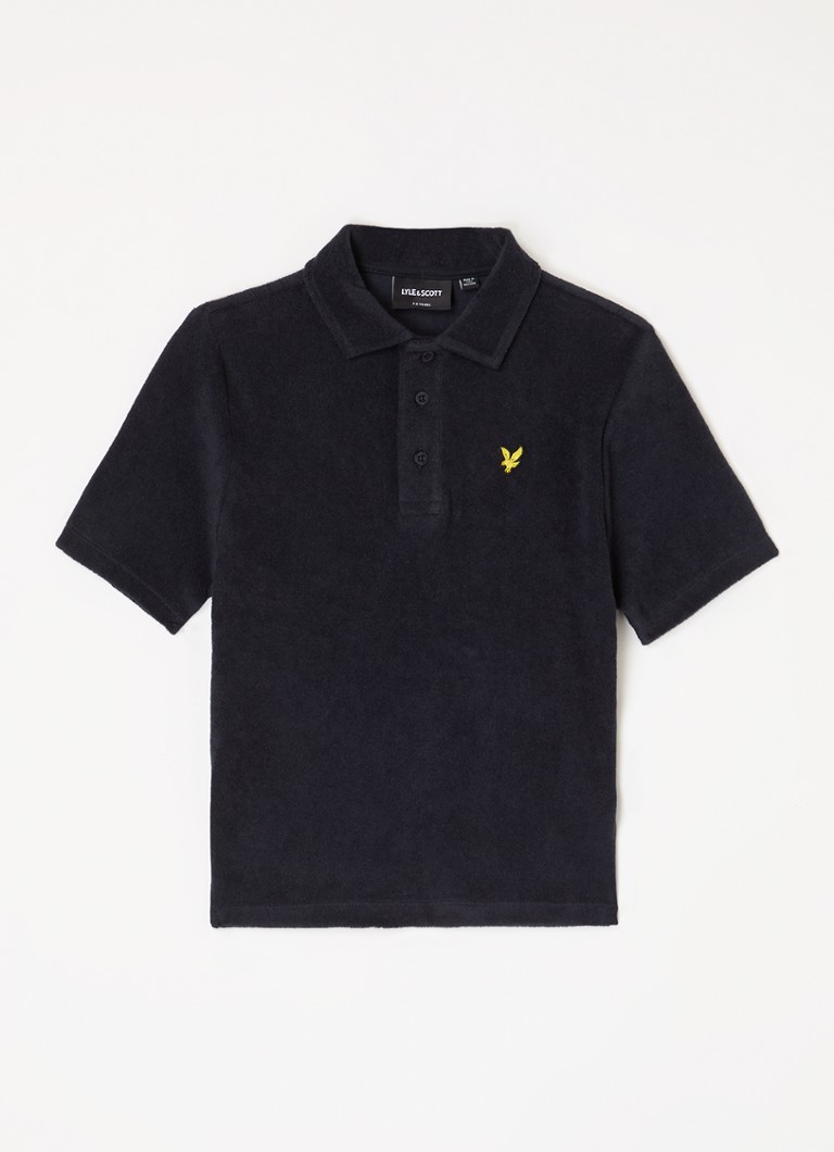 Lyle & Scott Jongens Polo van badstof in de kleur Antraciet, maat: 7/8