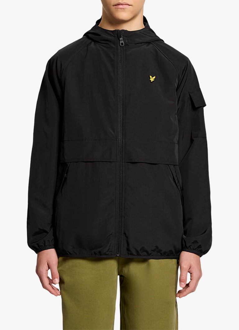 Lyle & Scott Jongens Windjack met capuchon in de kleur Zwart, maat: 10/11