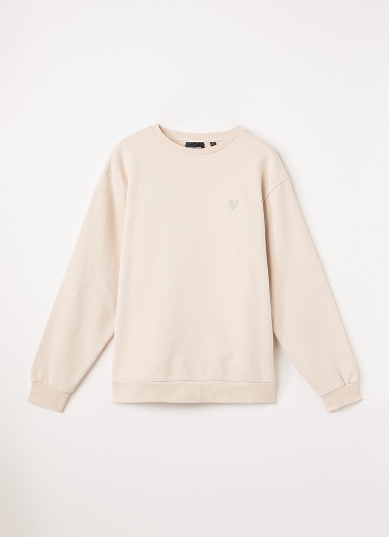 Lyle & Scott Jongens Sweater met logo in de kleur Creme, maat: 164