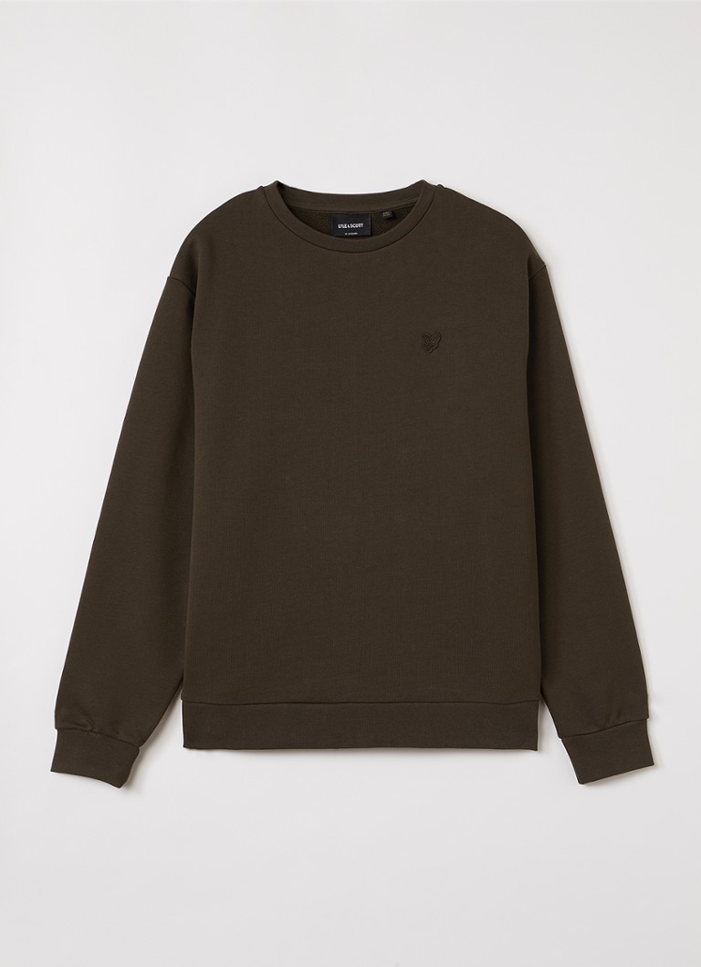 Lyle & Scott Jongens Sweater met logo in de kleur Donkerbruin, maat: 14J-15J=164