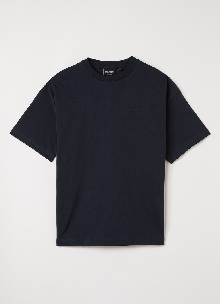 Lyle & Scott Jongens Oversized T-shirt met logo in de kleur Donkerblauw, maat: 15J-16J=176