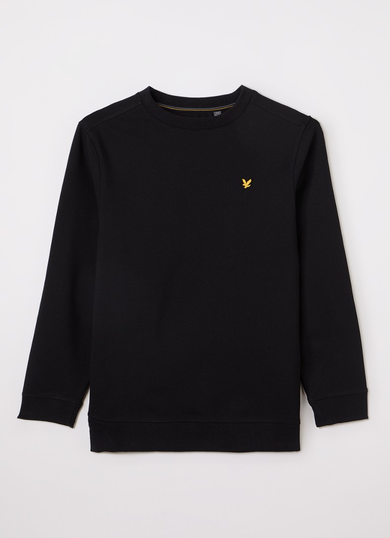 Lyle & Scott Jongens Sweater met logoborduring in de kleur Zwart, maat: 12-13J=152