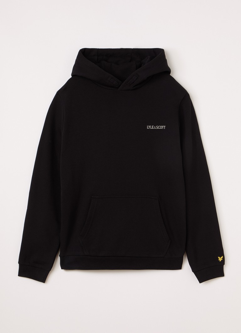 Lyle & Scott Jongens Hoodie met logo in de kleur Zwart, maat: 15-16J=176