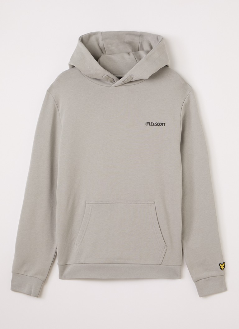 Lyle & Scott Jongens Hoodie met logo in de kleur Grijs, maat: 10-11J=140