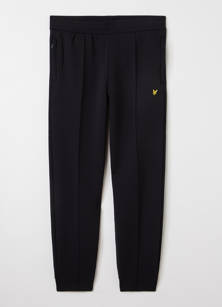 Lyle & Scott Jongens Tapered fit joggingbroek met logo in de kleur Zwart, maat: 14-15J=164