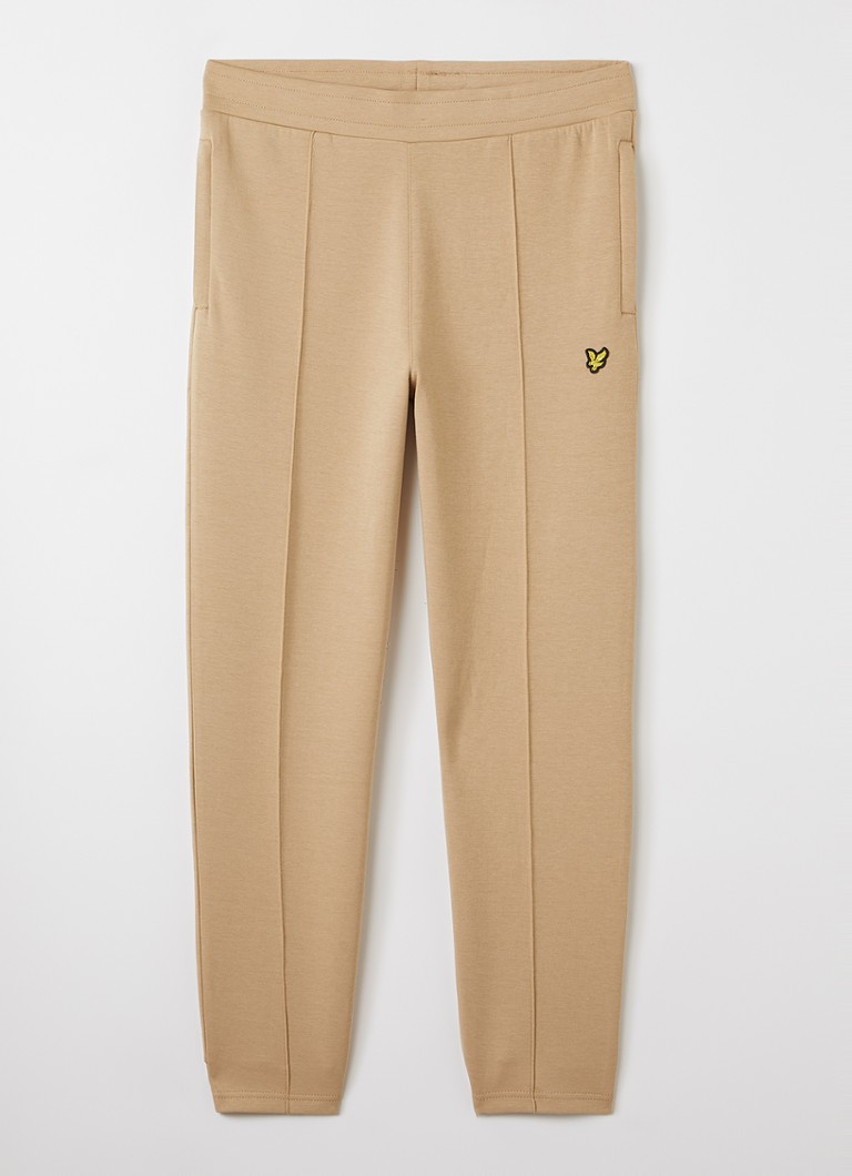 Lyle & Scott Jongens Tapered fit joggingbroek met logo in de kleur Zand, maat: 15-16J=176