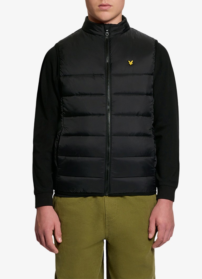 Lyle & Scott Jongens Gewatteerde bodywarmer met steekzakken in de kleur Zwart, maat: 15-16J=176