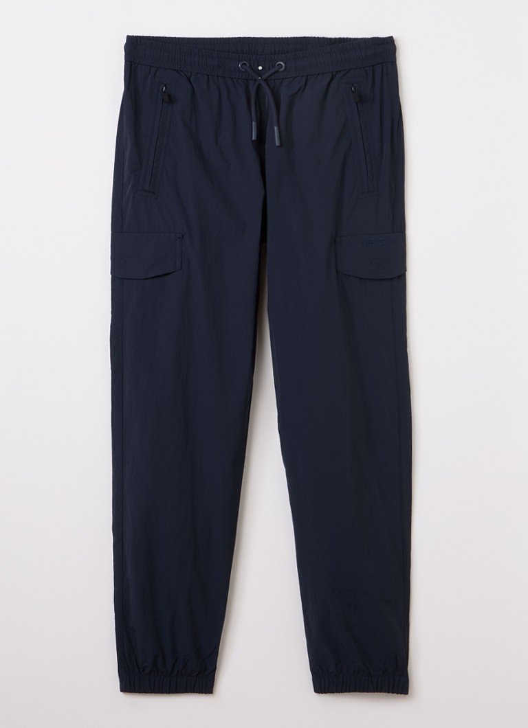 Lyle & Scott Jongens Tapered fit trackpants met logoborduring in de kleur Donkerblauw, maat: 10-11J=140