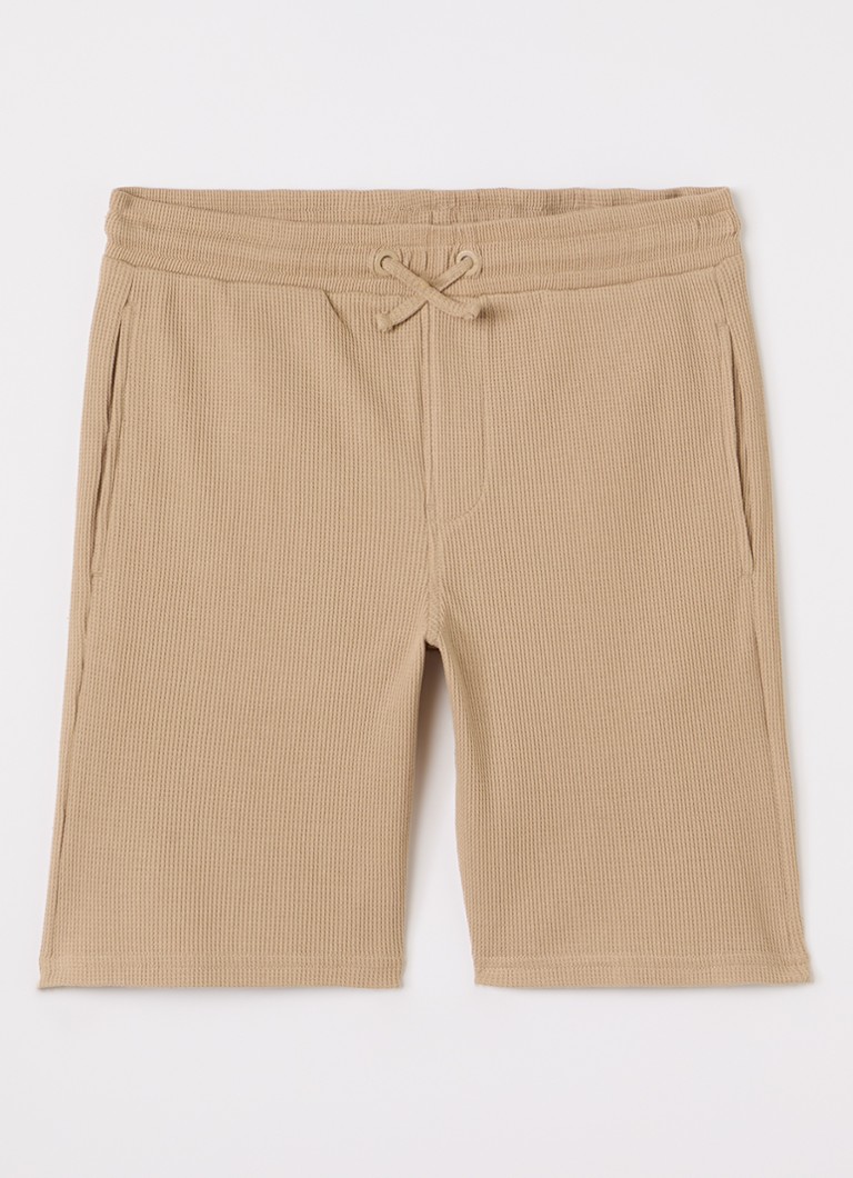 Lyle & Scott Jongens Straight fit korte broek met structuur in de kleur Camel, maat: 5-6J=116
