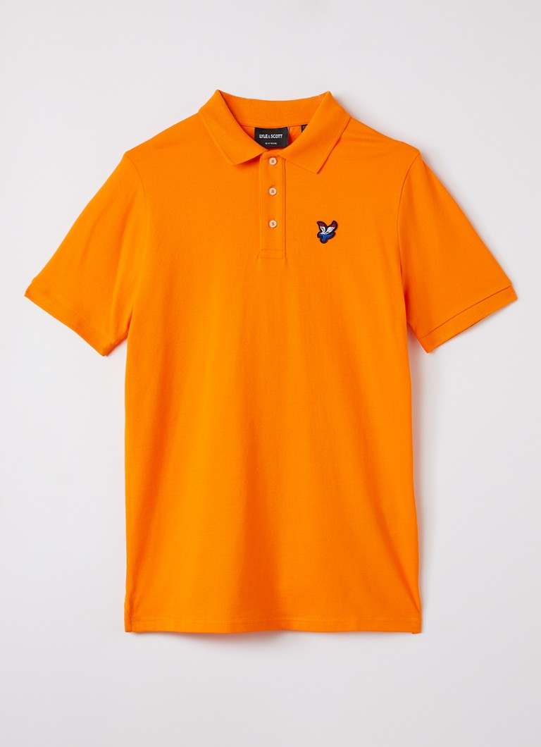 Lyle & Scott Jongens Polo met logo in de kleur Oranje, maat: 12J-13J=152