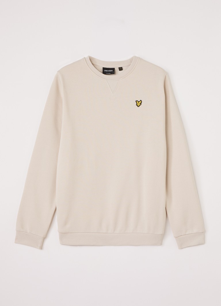 Lyle & Scott Jongens Sweater met logoborduring in de kleur Beige, maat: 15J-16J=176