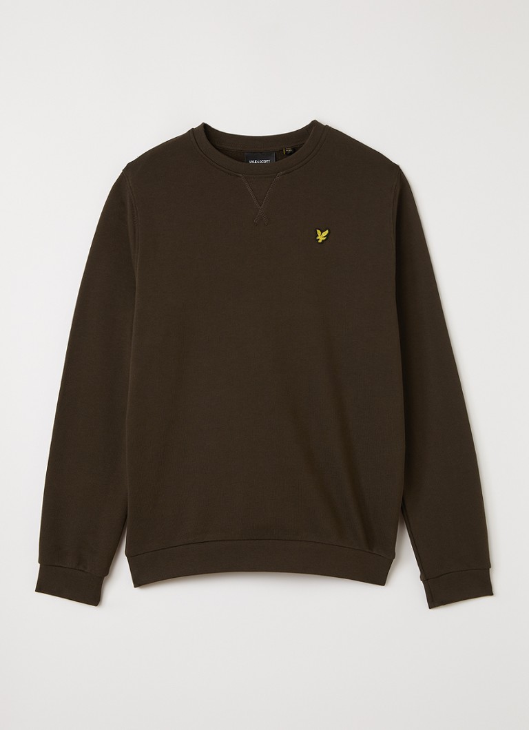 Lyle & Scott Jongens Sweater met logoborduring in de kleur Donkerbruin, maat: 3J-4J=104
